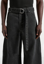 Xander - Barrel Leg Jeans - Black