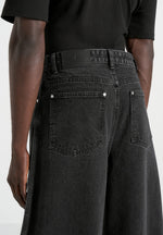 Xander - Barrel Leg Jeans - Black