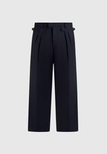 Pierre - Relaxed Fit Pleated Tailored Trousers - Navy