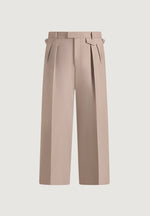Pierre - Twin Pleat Tailored Trousers - Taupe