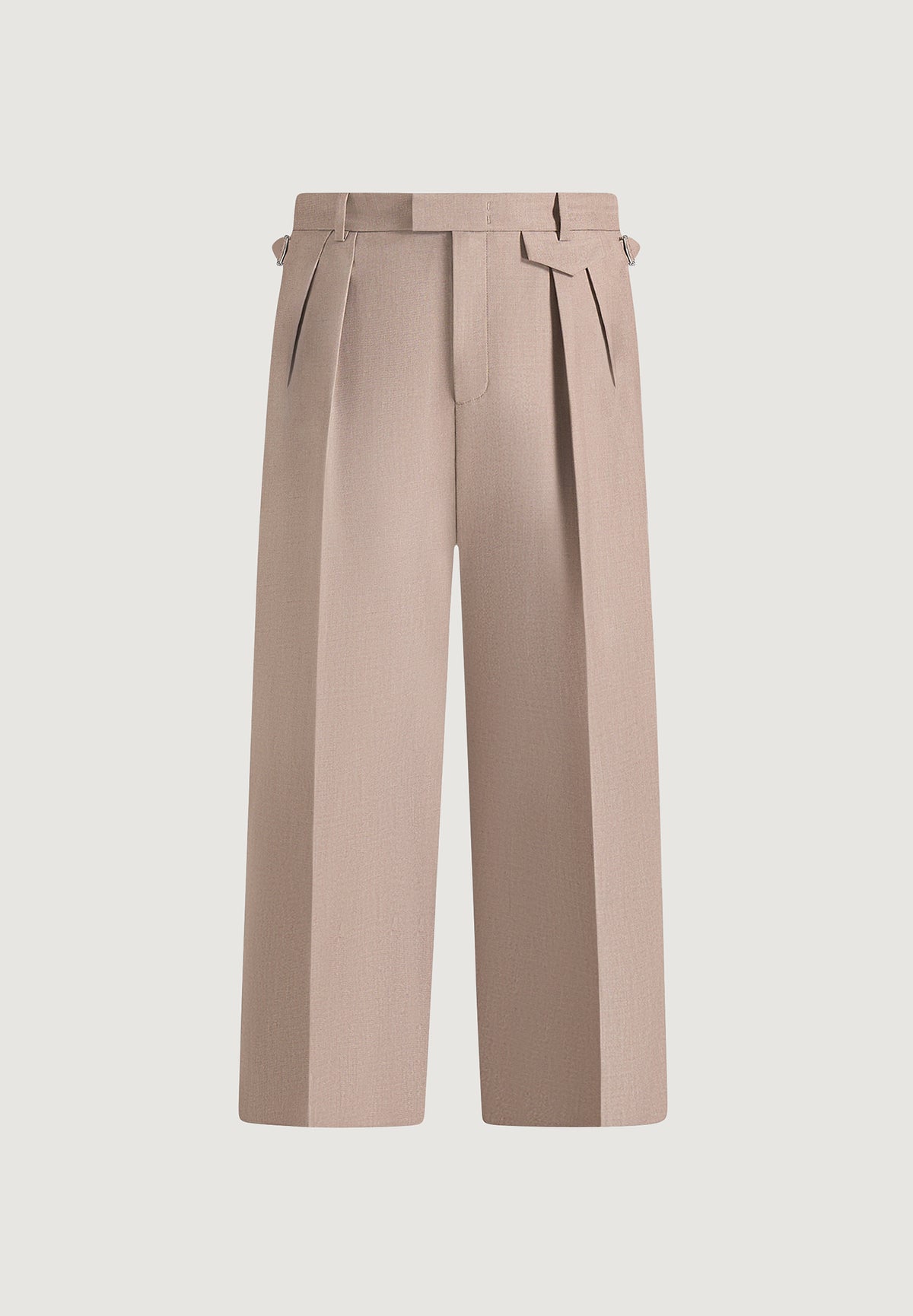 Pierre - Twin Pleat Tailored Trousers - Taupe