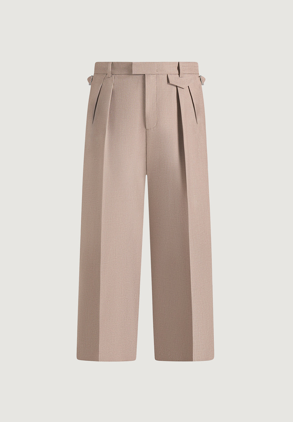 Pierre - Twin Pleat Tailored Trousers - Taupe