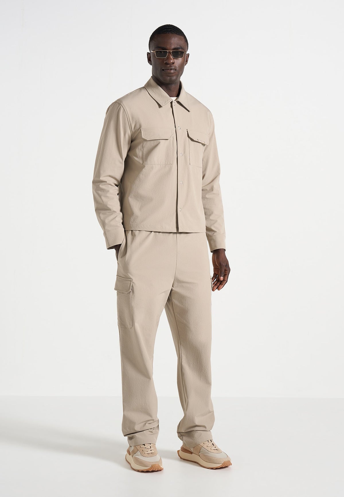 Rayan - Technical Cargo Trousers - Beige