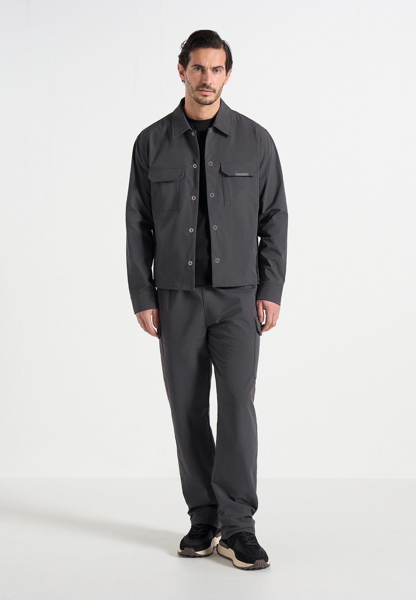 Milo - Technical Cargo Jacket - Charcoal 
