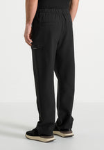 Rayan - Textured Cargo Trousers - Black