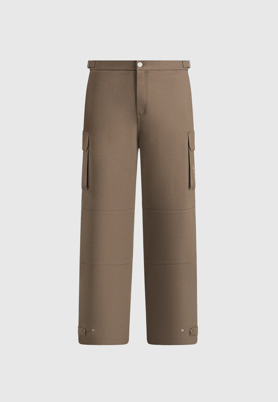 Mathis - Twill Signature Wide Leg Cargo Trousers - Olive