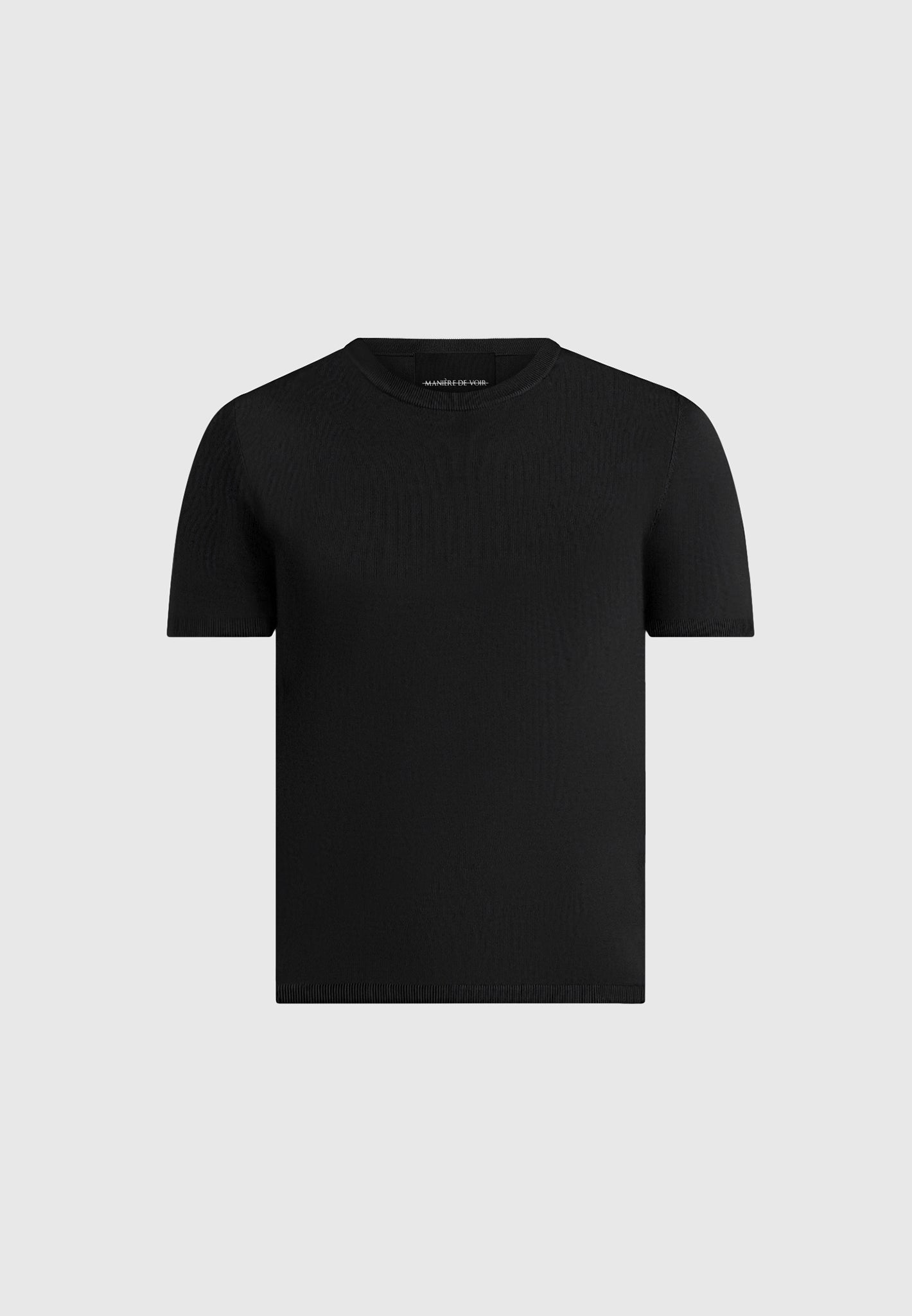 Ellis - Luxe Knitted T-Shirt - Black