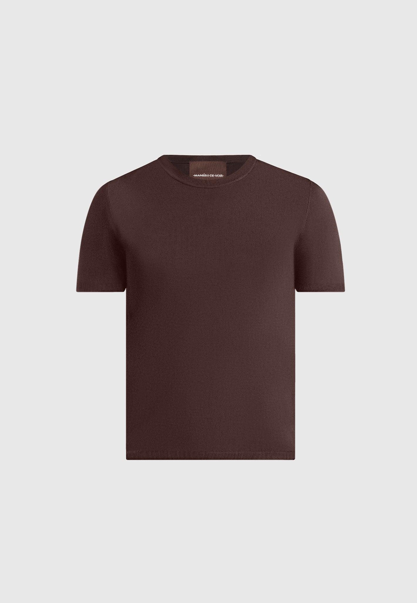 Ellis - Luxe Knitted T-Shirt - Brown
