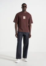 Thibault - Bird Detail Cotton T-Shirt - Brown