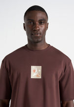 Thibault - Bird Detail Cotton T-Shirt - Brown