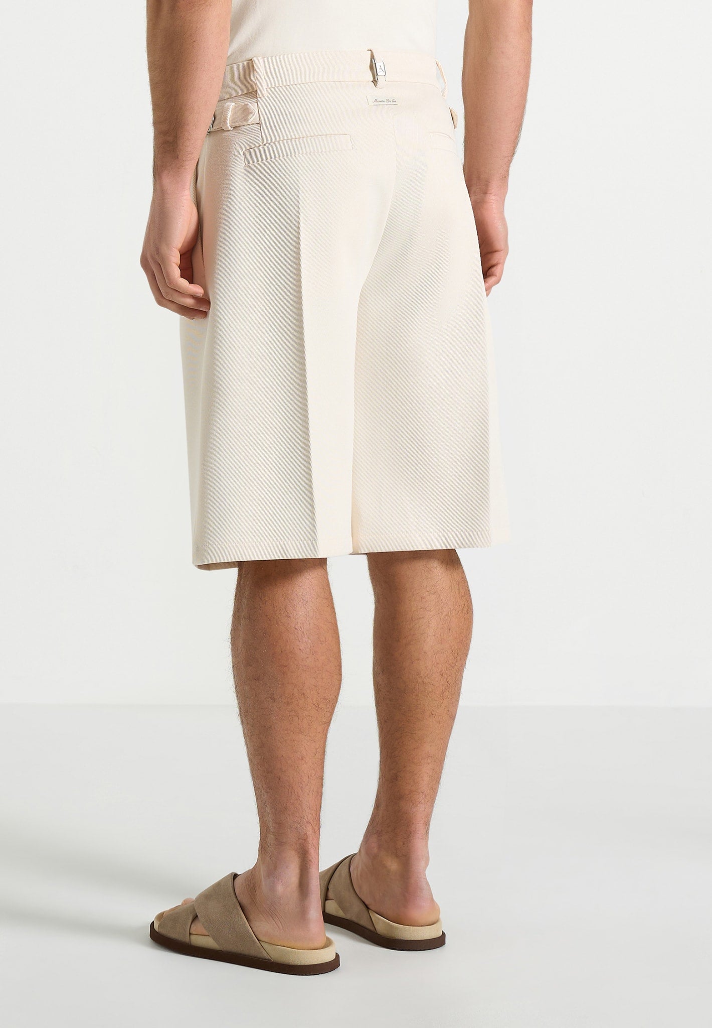 Auguste - Tailored Twill Bermuda Shorts - Cream
