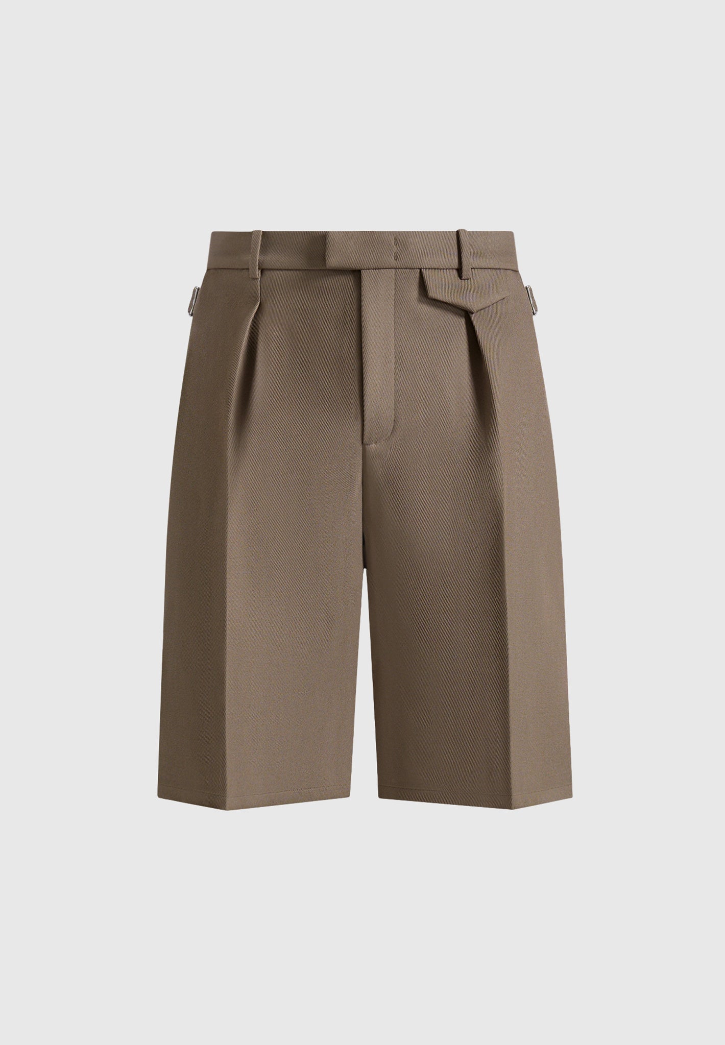 Auguste - Tailored Twill Bermuda Shorts - Olive