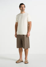 Auguste - Tailored Twill Bermuda Shorts - Olive