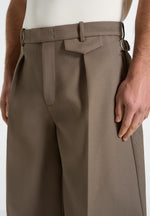 Auguste - Tailored Twill Bermuda Shorts - Olive