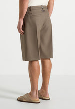 Auguste - Tailored Twill Bermuda Shorts - Olive