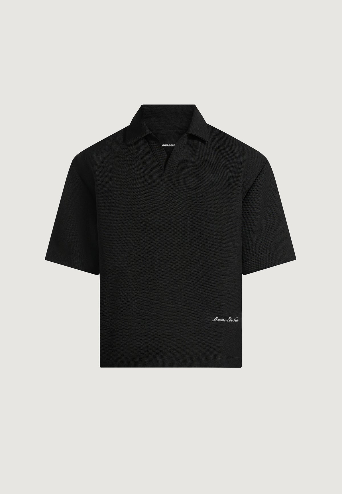 Joss - Boxy Signature Polo Shirt - Black