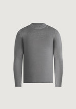 KW003 - Fitted Mock Neck Wool-Blend Jumper - Grey