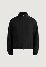Ace - Boxy Cropped Wool-Blend Track Jacket - Black