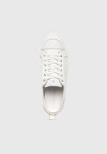 Vienna - Leather Contrast Stitch Sneakers - White