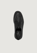 Fernand - Leather Fringe Derby Shoe - Black