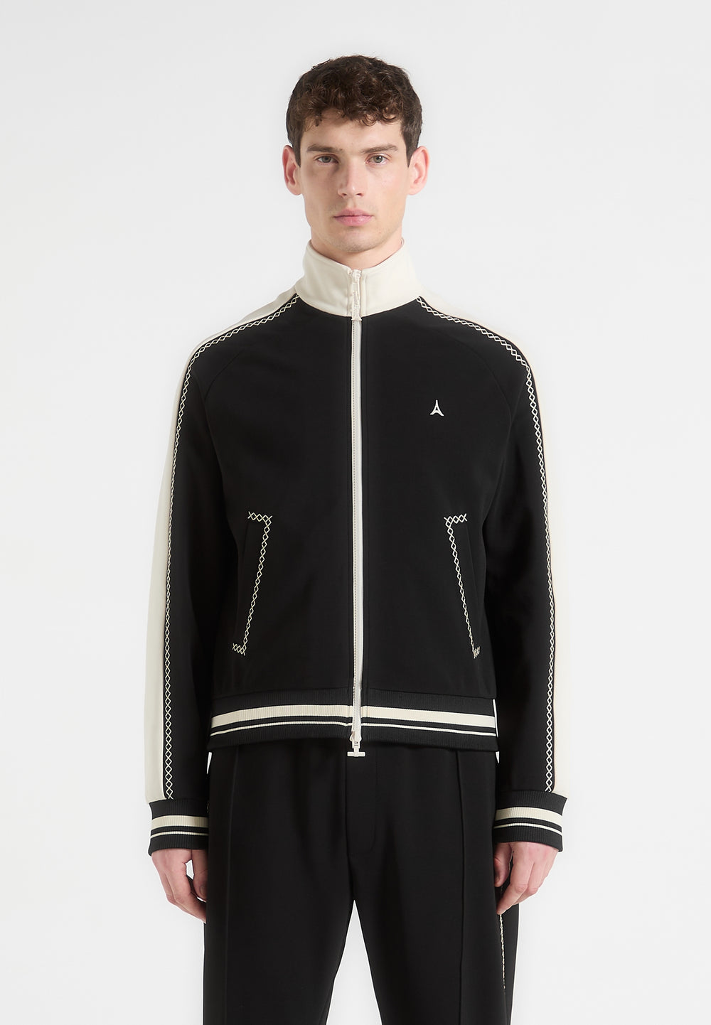contrast-whipstitch-raglan-track-jacket-black