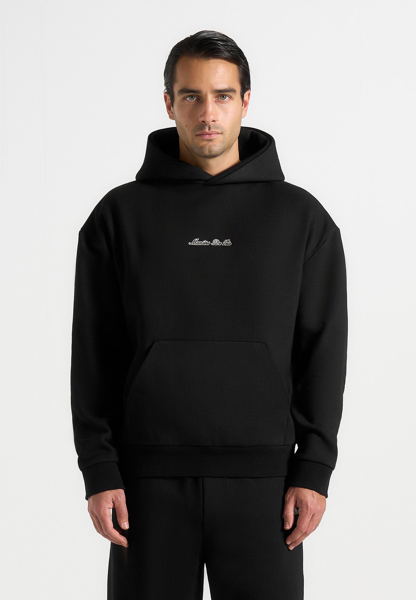 JS001 - Unisex Signature Relaxed Fit Hoodie - Black