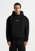 JS001 - Unisex Signature Relaxed Fit Hoodie - Black