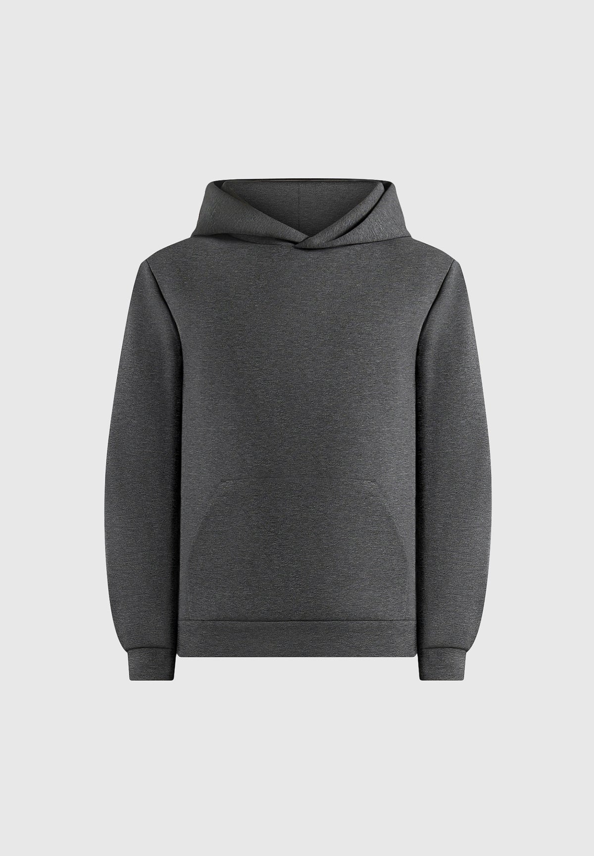 JS007 - Neoprene Minimal Regular Fit Hoodie - Charcoal Grey