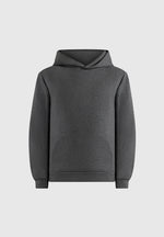 Drew - Neoprene Minimal Regular Fit Hoodie - Charcoal Grey
