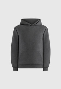 JS007 - Neoprene Minimal Regular Fit Hoodie - Charcoal Grey