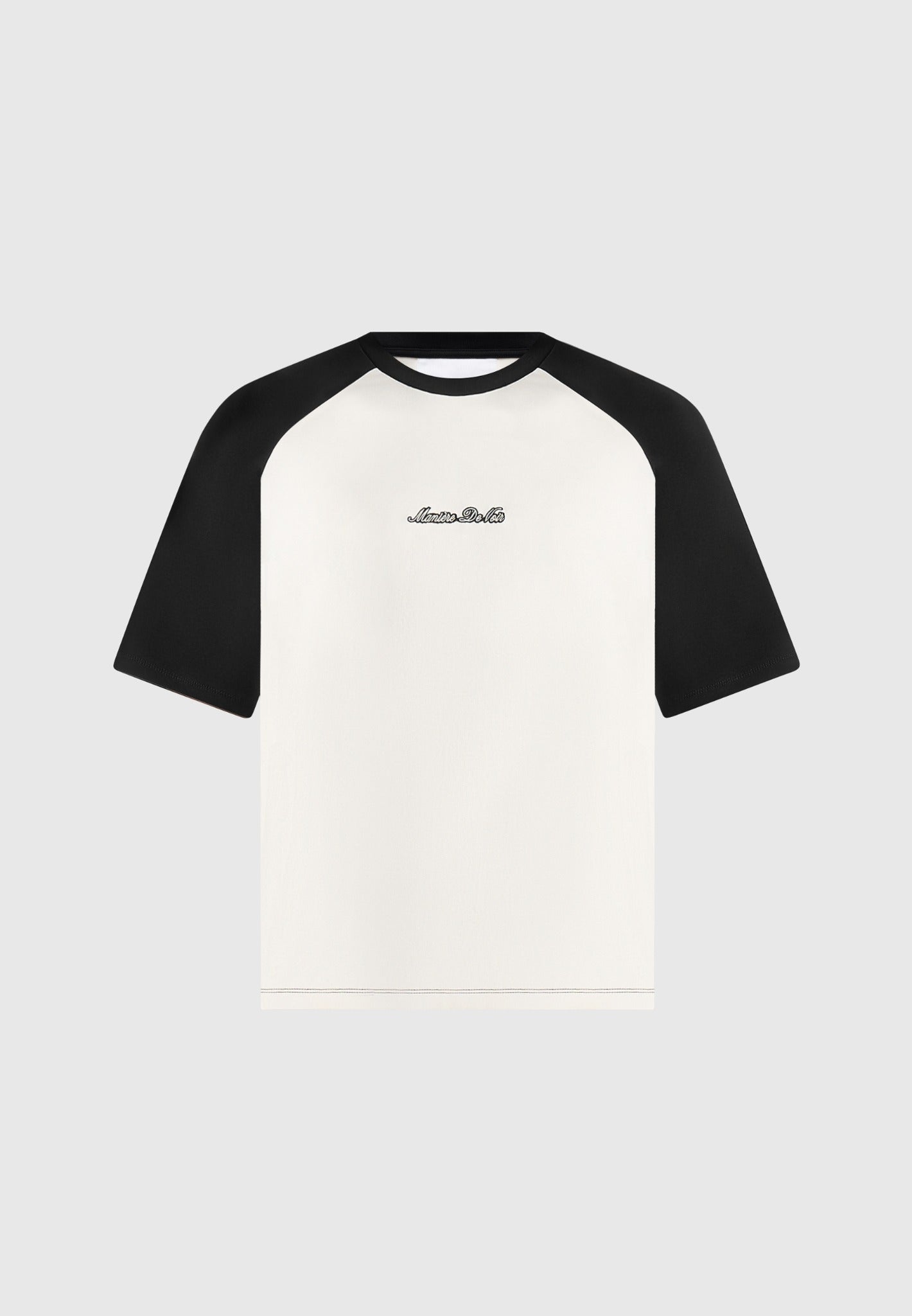 Unisex Signature Raglan Cotton T-Shirt - White/Black