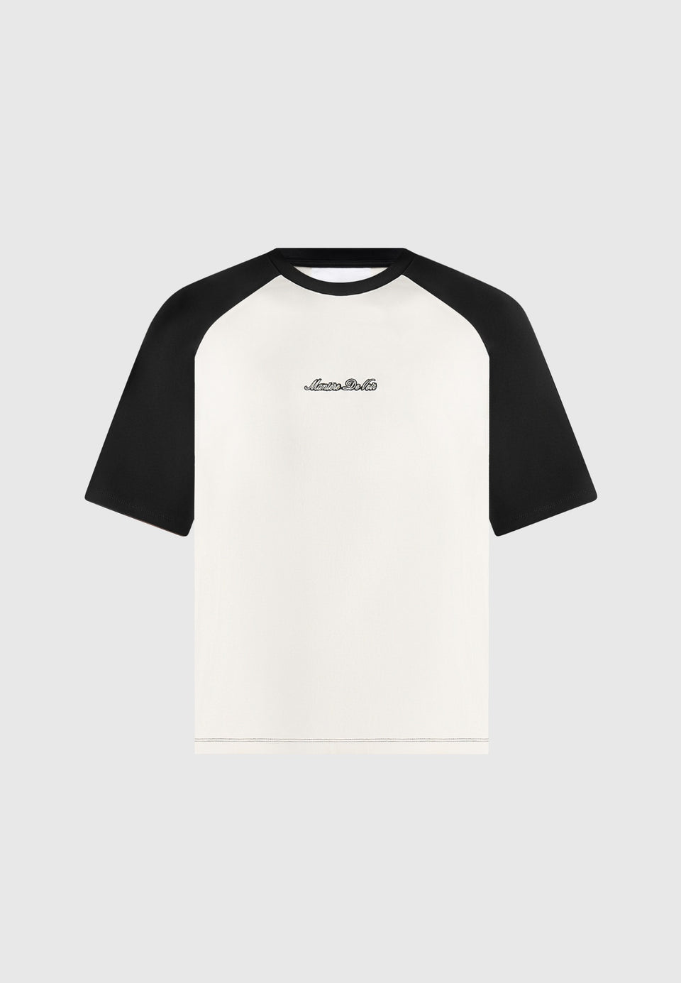 Unisex Signature Raglan Cotton T-Shirt - White/Black