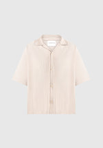 Justin - Pleated Boxy Shirt - Cream