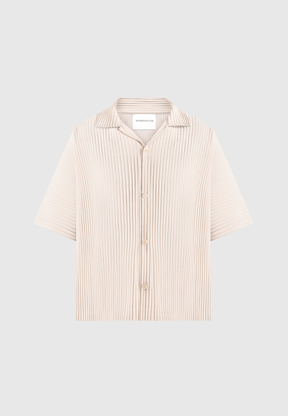 Justin - Pleated Boxy Shirt - Cream