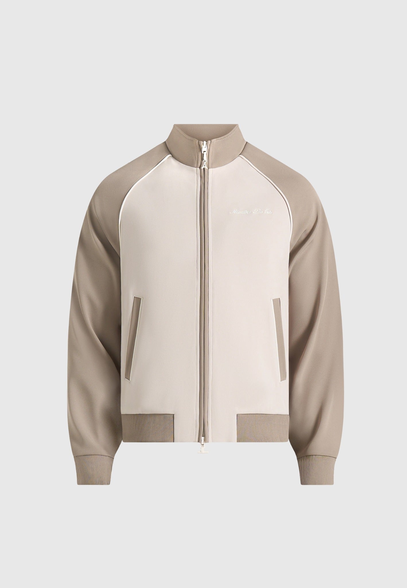 Signature Piped Track Jacket - Taupe/Beige