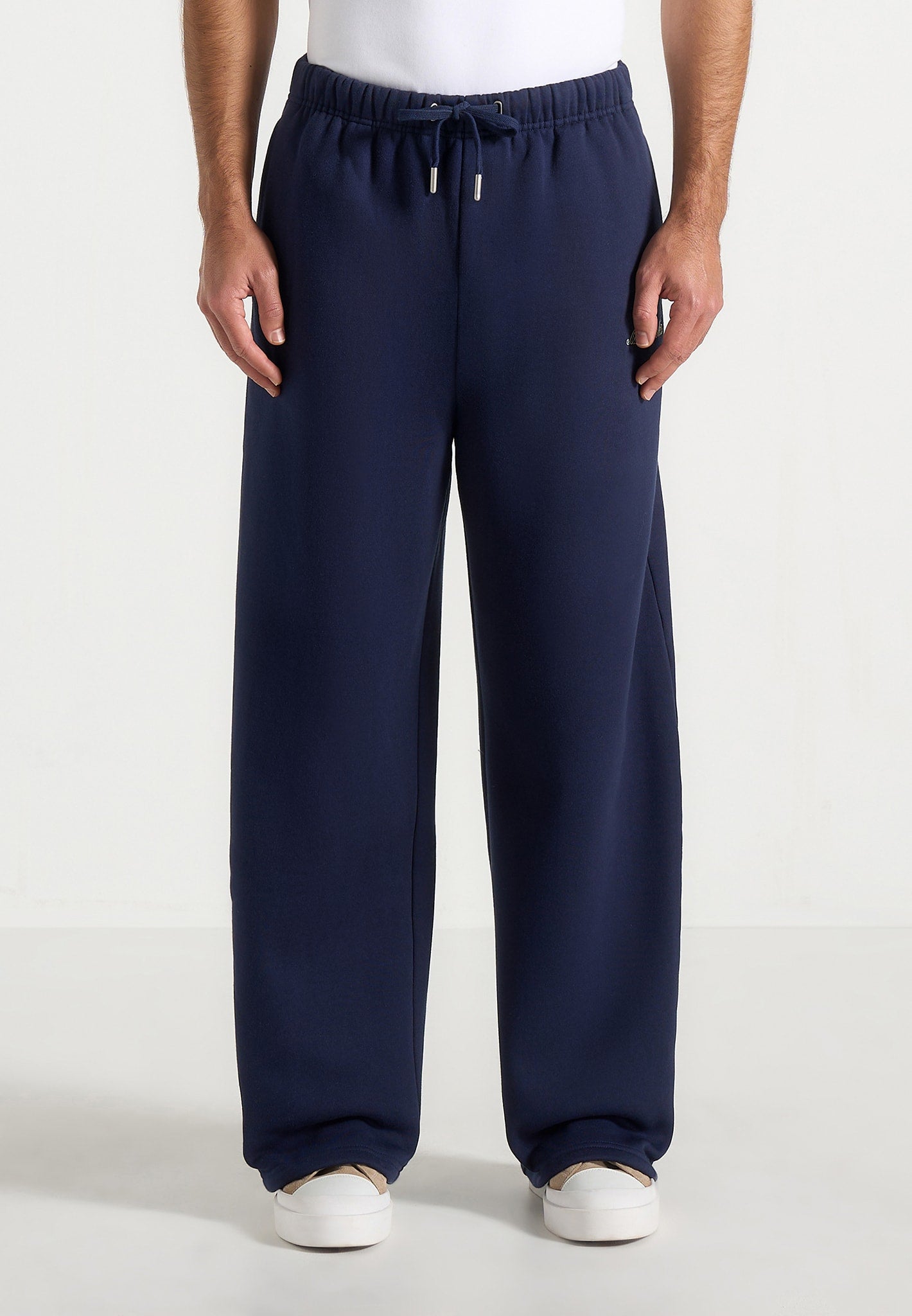 JS003 - Unisex Signature Wide Leg Joggers - Navy