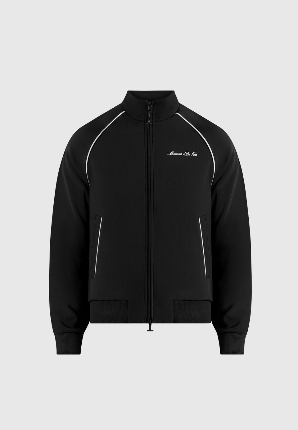 Signature Piped Track Jacket - Black