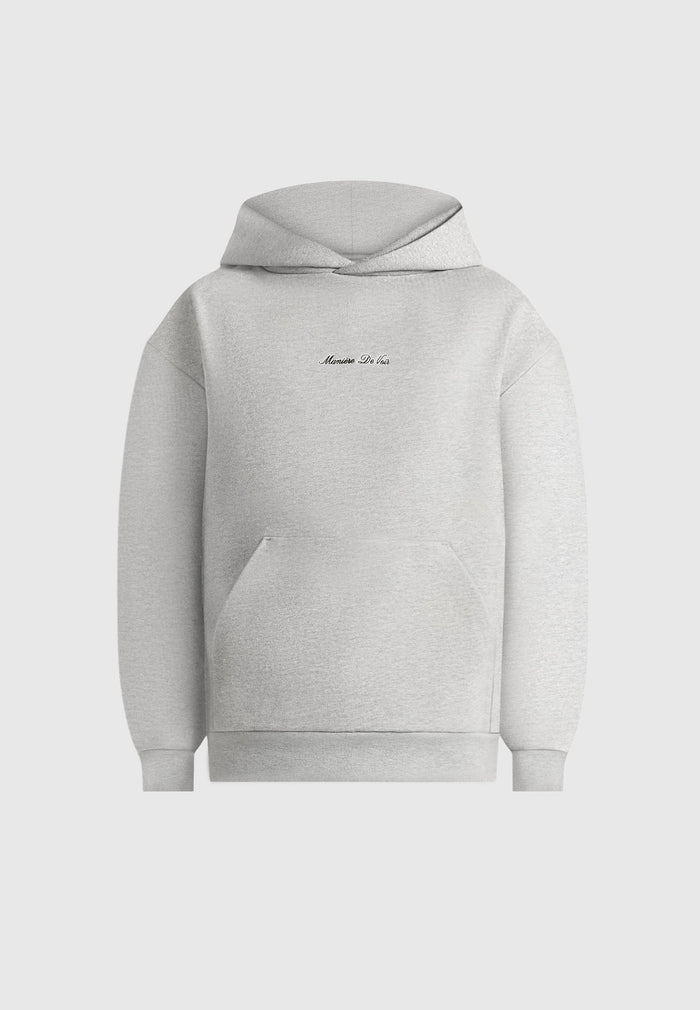 JS001 - Unisex Signature Relaxed Fit Hoodie - Grey Marl