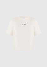 Ari - Unisex Signature Relaxed Fit Cotton T-Shirt - Cream