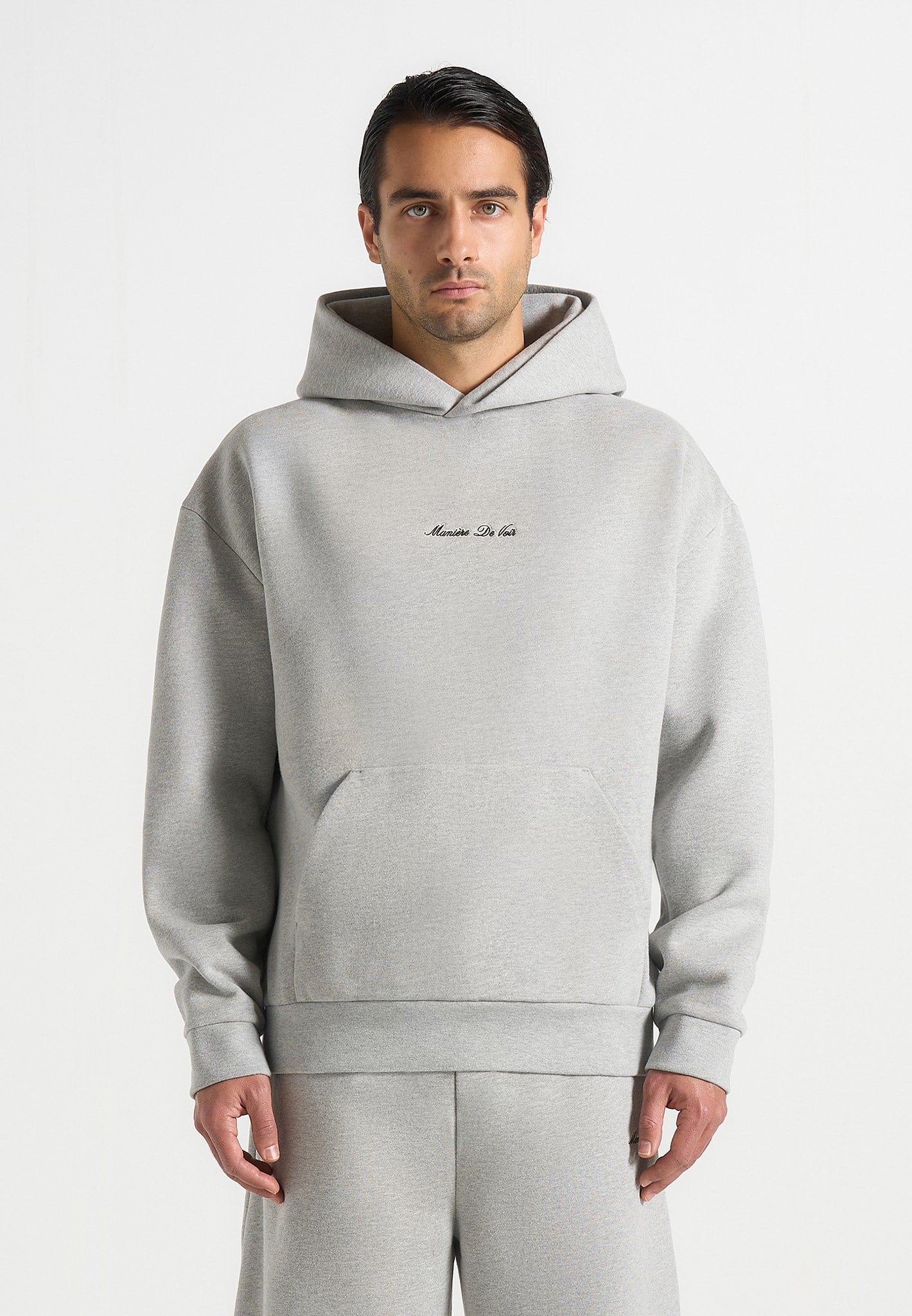 JS001 - Unisex Signature Relaxed Fit Hoodie - Grey Marl