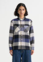Rune - Unisex Check Overshirt - Navy