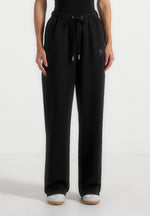 Avery - Unisex Neoprene Relaxed fit Joggers - Black