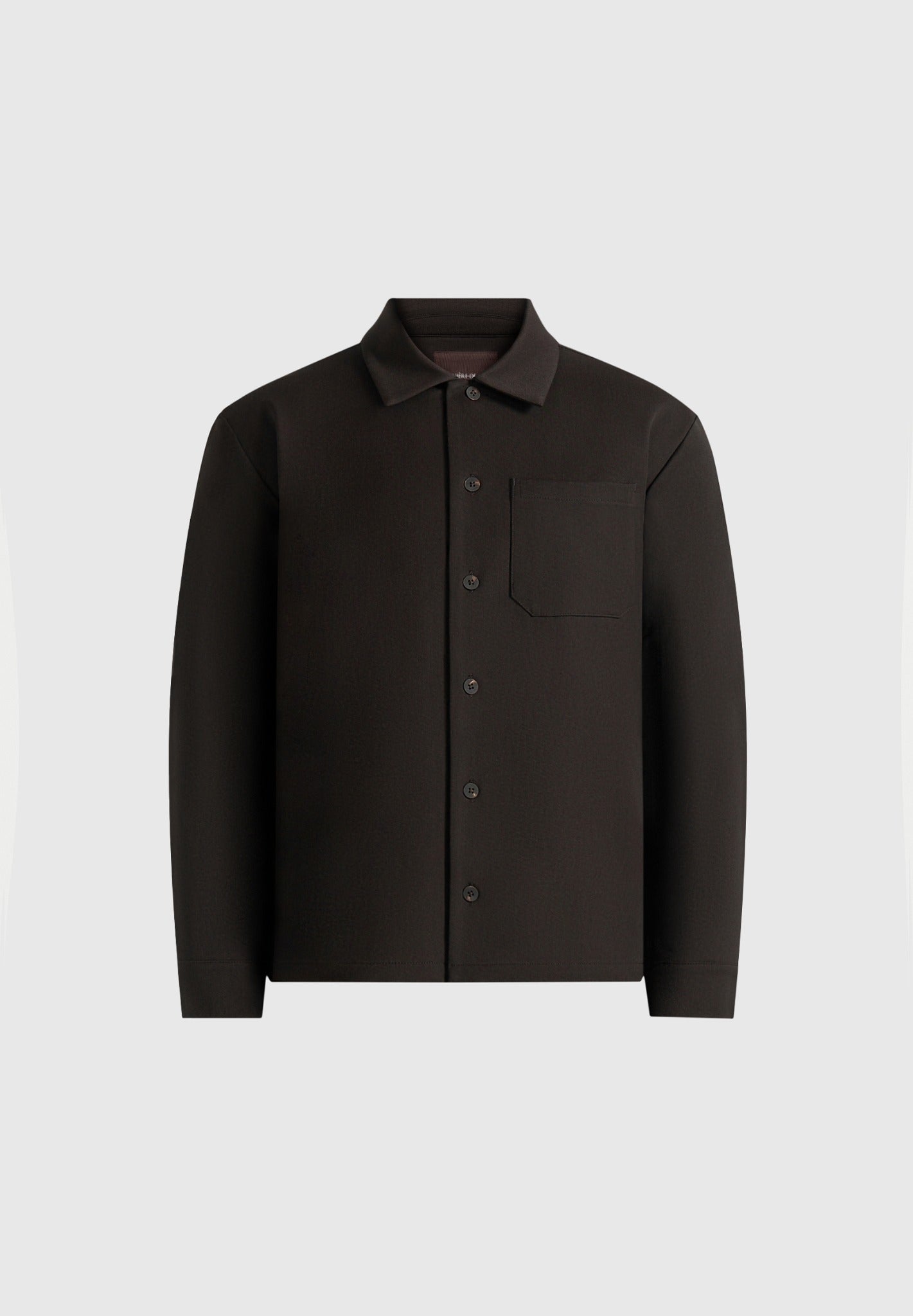 Valentin - Classic Tailored Long Sleeve Shirt - Dark Brown