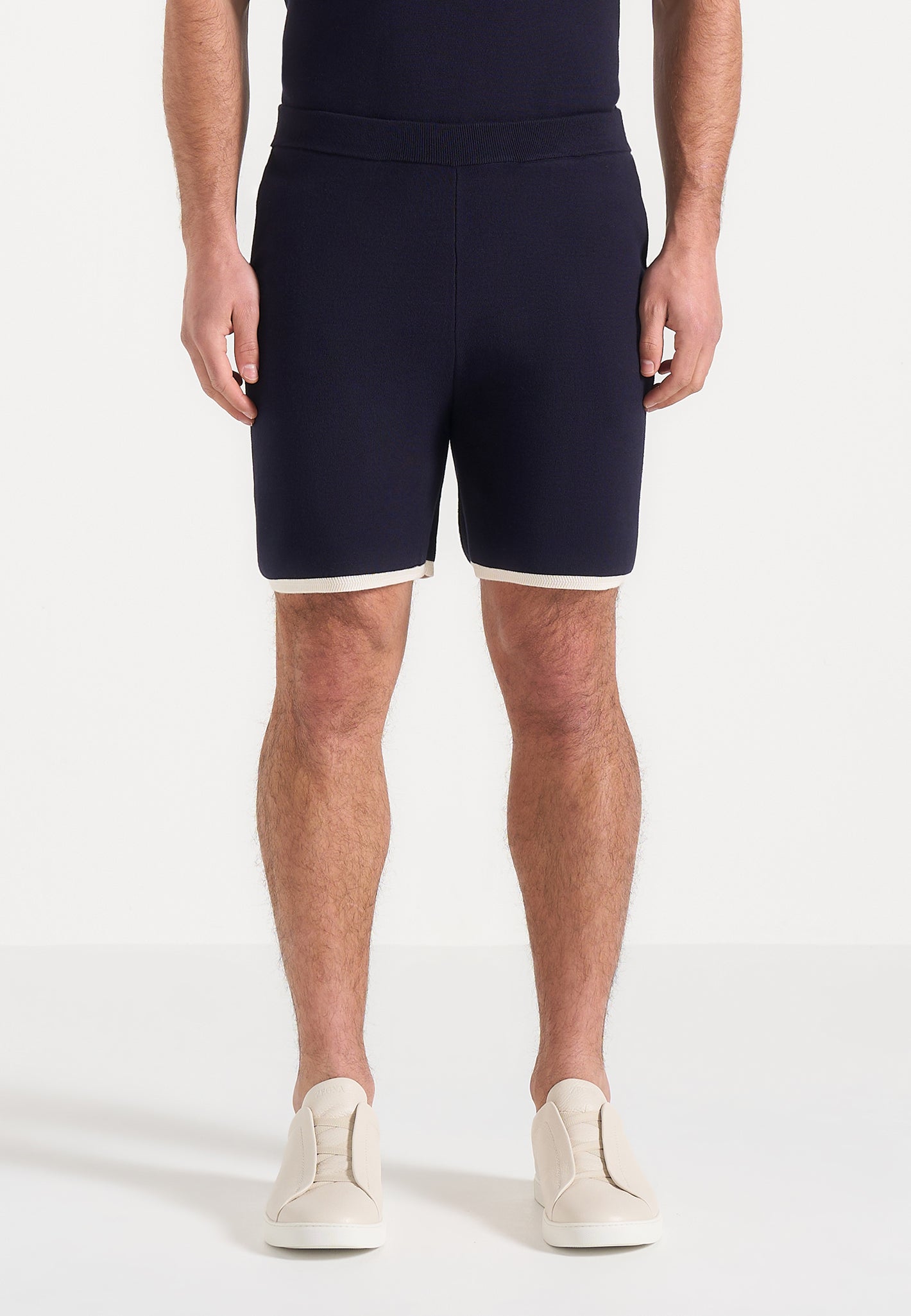 regis-contrast-detail-knit-shorts-navy