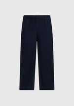 Jonas - Pleated Wide Leg Trousers - Navy