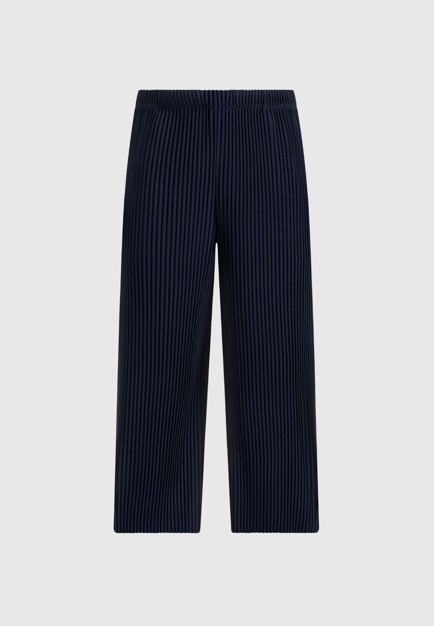 Jonas - Pleated Wide Leg Trousers - Navy
