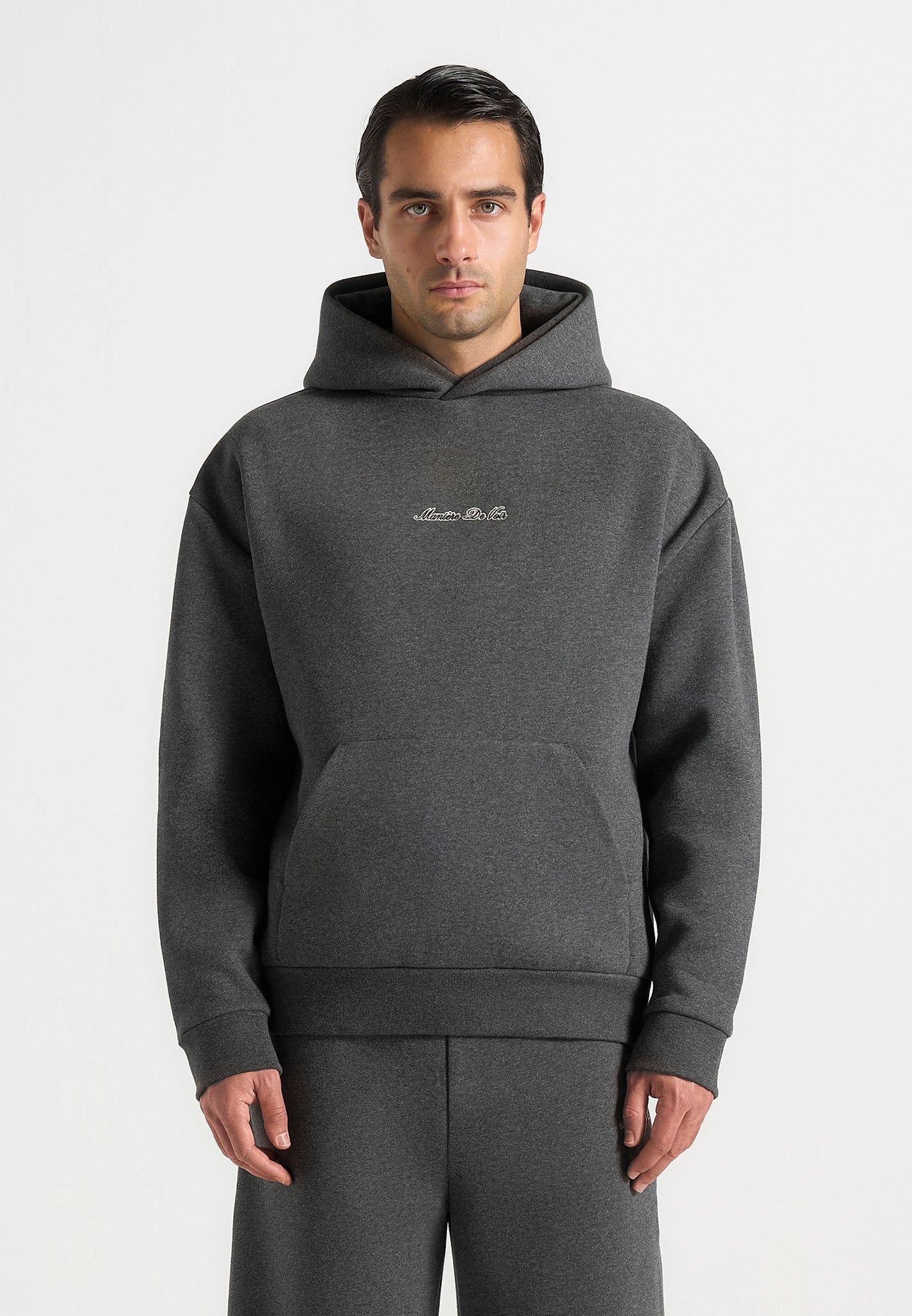 JS001 - Unisex Signature Relaxed Fit Hoodie - Charcoal Grey