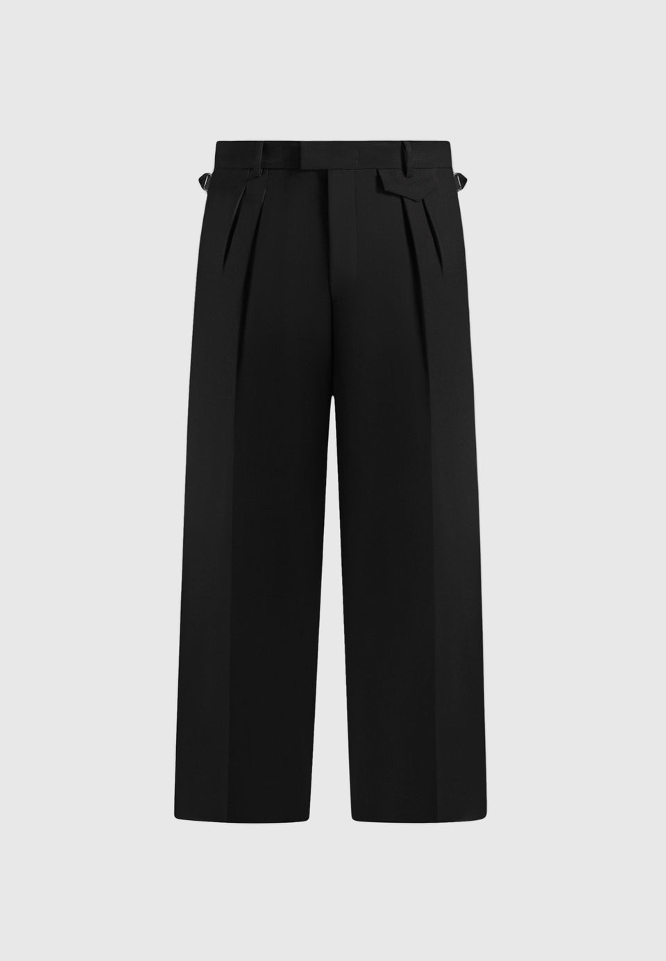 Pierre - Twin Pleat Tailored Trousers - Black