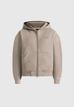 Zia - Unisex Signature Relaxed Fit Zip Hoodie - Taupe
