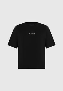 TS001 - Unisex Signature Relaxed Fit Cotton T-Shirt - Black